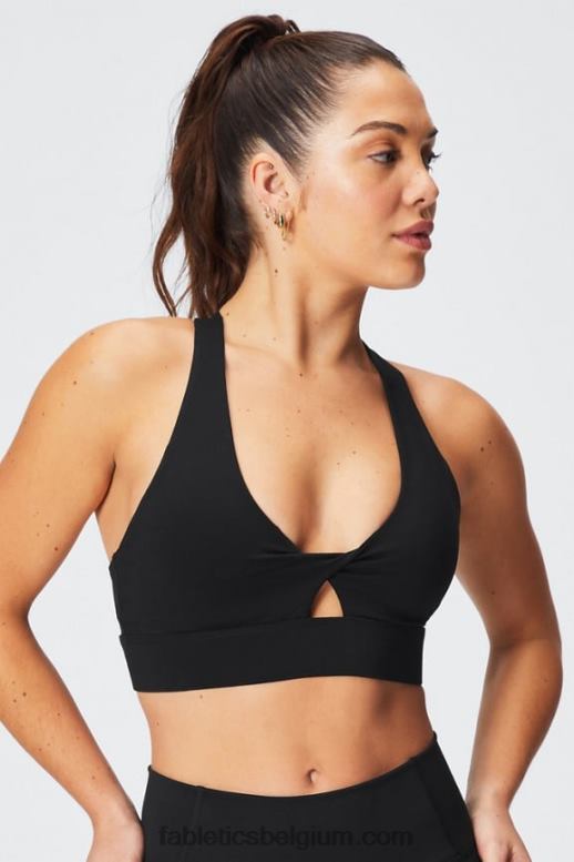 zwart vrouwen oasis twist sportbeha 105 Fabletics LH20J1700