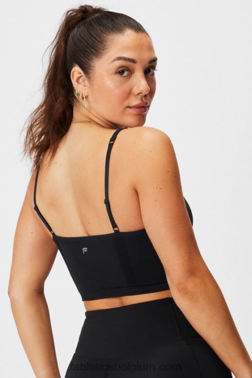 zwart vrouwen synchroniseer naadloze bralette Fabletics LH20J2817