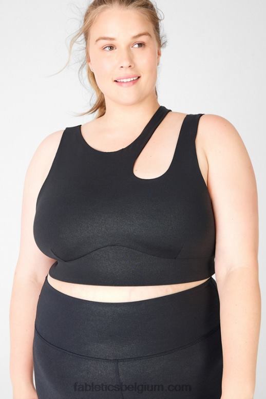zwarte luchtspiegeling vrouwen callie medium impact sportbeha Fabletics LH20J1934