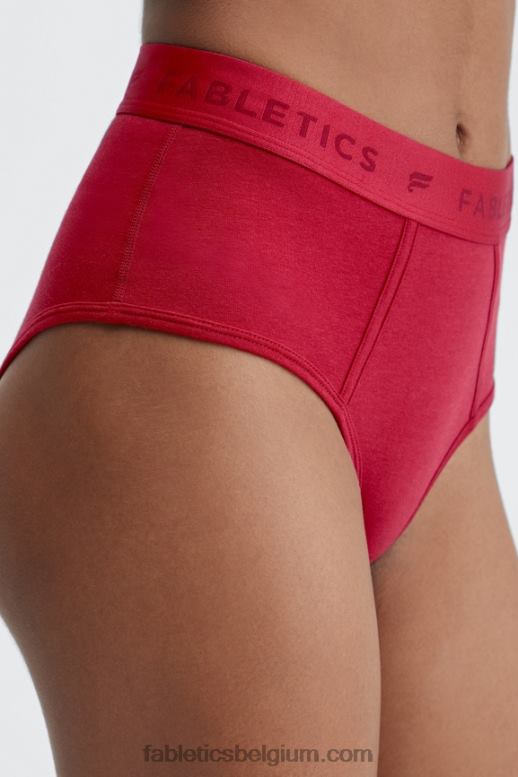 dieprood vrouwen 24-7 slip met hoge taille Fabletics LH20J2874