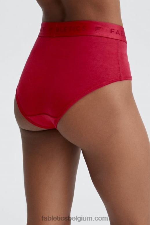 dieprood vrouwen 24-7 slip met hoge taille Fabletics LH20J2874