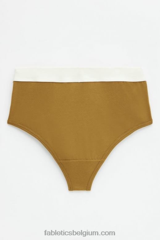 donker brons vrouwen 24-7 slip met hoge taille Fabletics LH20J2867