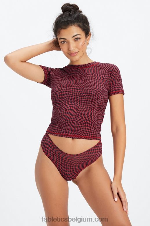gedraaide keperstof vrouwen fine touch klassieke slip Fabletics LH20J2830