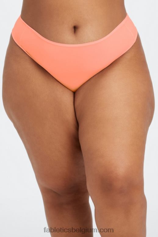 koraal vrouwen fijn aanvoelende string met hoge taille Fabletics LH20J2883