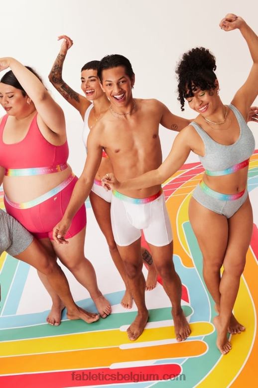 magenta rood vrouwen 24/7 Pride slip met hoge taille Fabletics LH20J2861