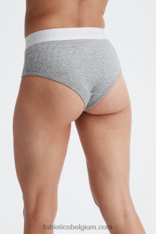 midden grijze heide vrouwen 24-7 slip met hoge taille Fabletics LH20J2863