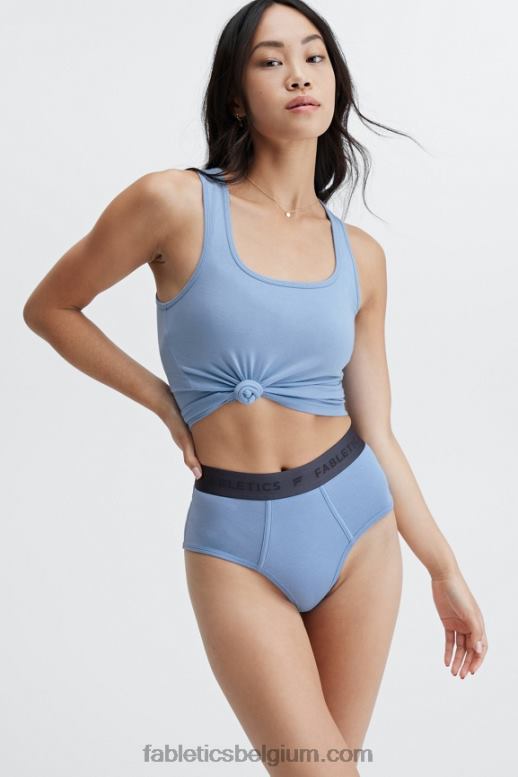 nederlands blauw vrouwen 24-7 slip met hoge taille Fabletics LH20J2872