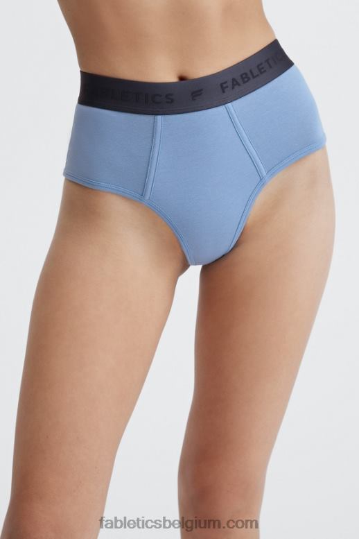 nederlands blauw vrouwen 24-7 slip met hoge taille Fabletics LH20J2872
