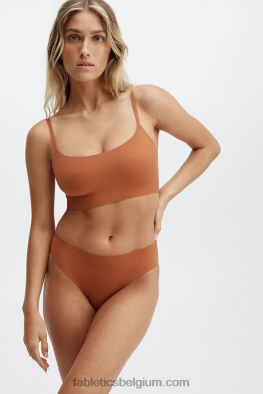 verbrande baksteen vrouwen aiko hi-cut brutale bonded slip Fabletics LH20J2904
