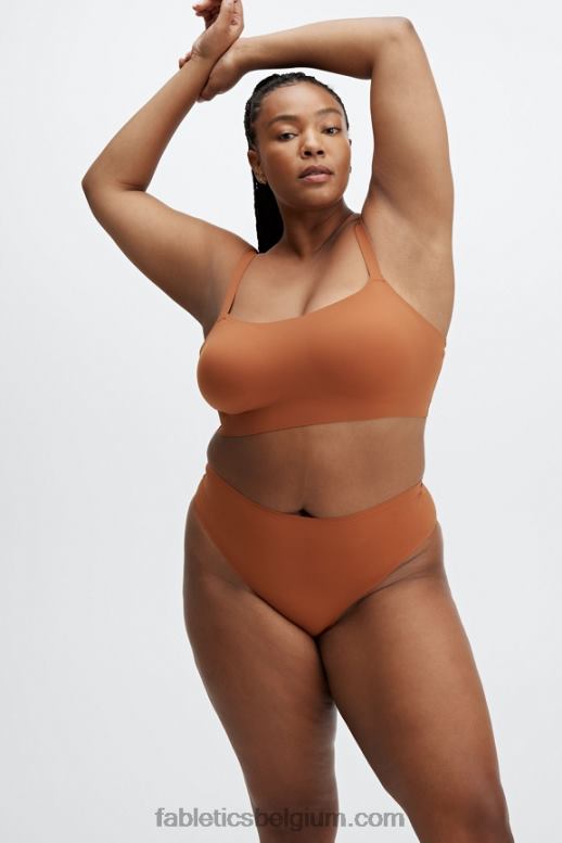 verbrande baksteen vrouwen aiko hi-cut brutale bonded slip Fabletics LH20J2905