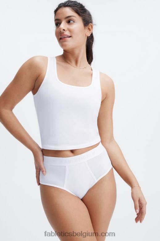 wit vrouwen 24-7 slip met hoge taille Fabletics LH20J2860