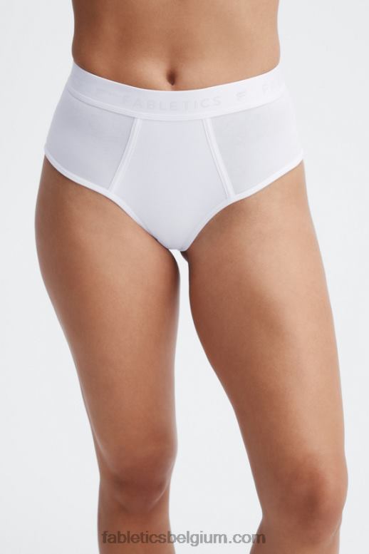 wit vrouwen 24-7 slip met hoge taille Fabletics LH20J2860