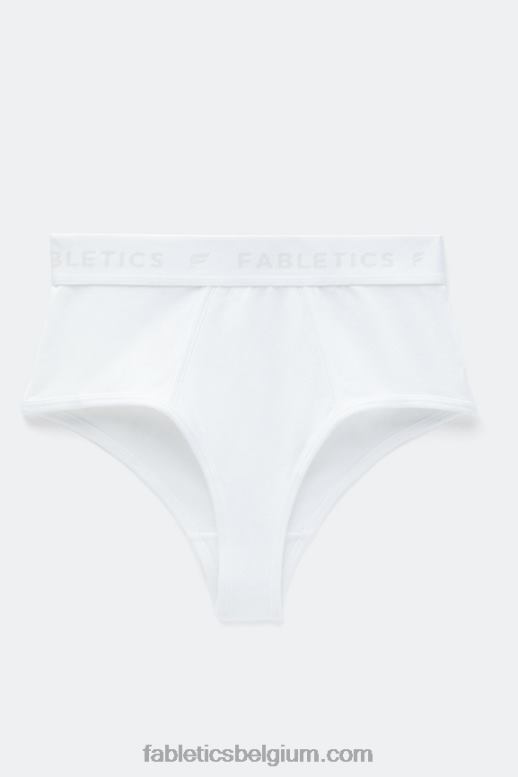 wit vrouwen 24-7 slip met hoge taille Fabletics LH20J2860