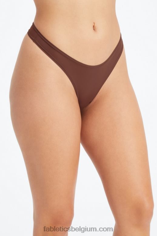 zadelbruin vrouwen fijn aanvoelende string Fabletics LH20J2849