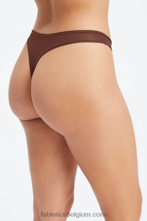 zadelbruin vrouwen fijn aanvoelende string Fabletics LH20J2849