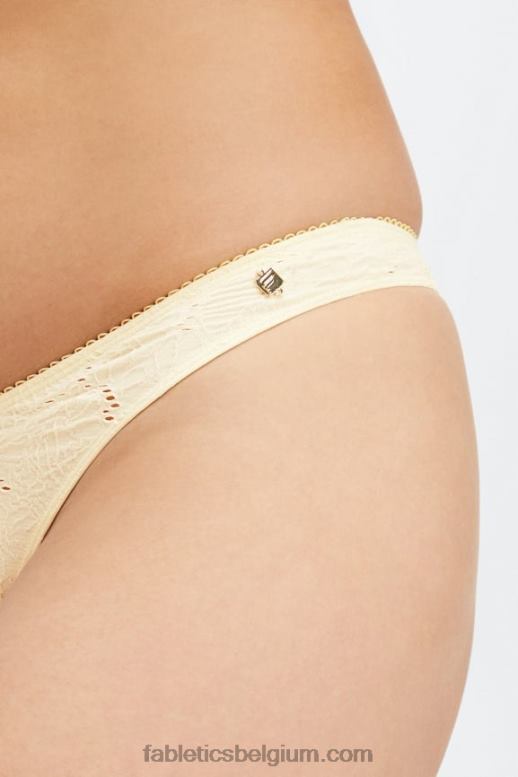 zilverreiger/vervaagde limoen vrouwen naadloze kanten string met hoge taille Fabletics LH20J2892