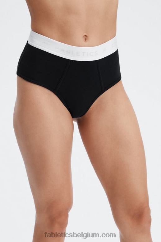 zwart vrouwen 24-7 slip met hoge taille Fabletics LH20J2864