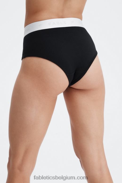 zwart vrouwen 24-7 slip met hoge taille Fabletics LH20J2864