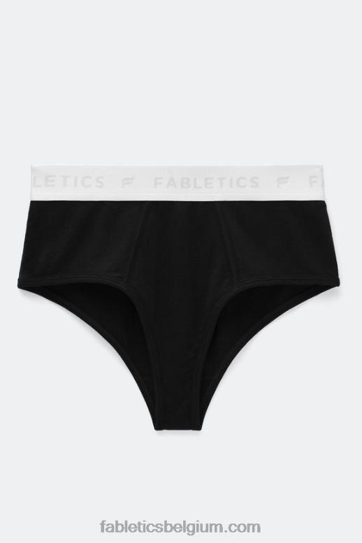 zwart vrouwen 24-7 slip met hoge taille Fabletics LH20J2864