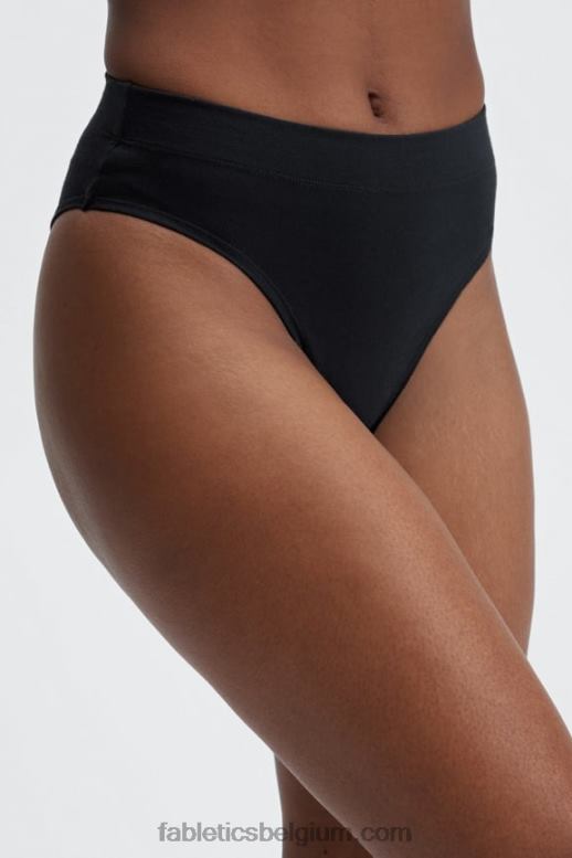 zwart vrouwen hoog getailleerde katoenen spandex panty Fabletics LH20J2902
