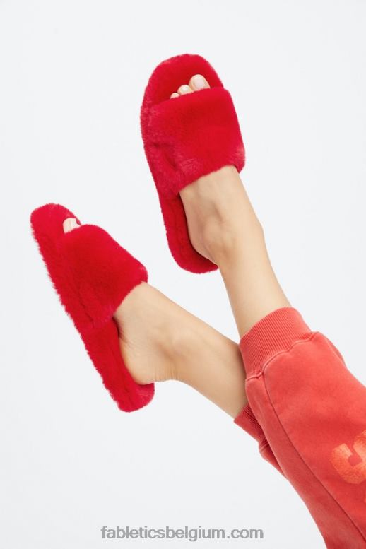 elektrische kers vrouwen bont pantoffel Fabletics LH20J2949