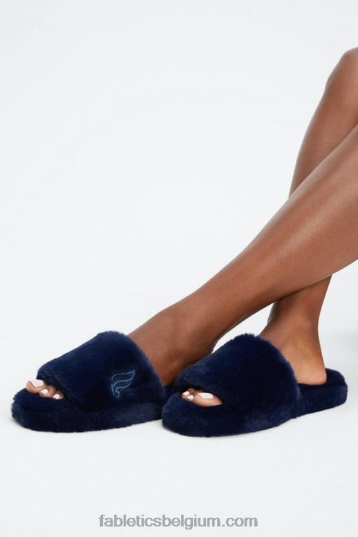 indigo vrouwen bont pantoffel Fabletics LH20J2950