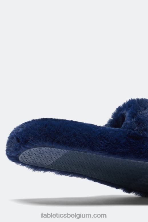 indigo vrouwen bont pantoffel Fabletics LH20J2950