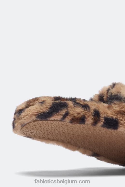 luipaard vrouwen bont pantoffel Fabletics LH20J2948