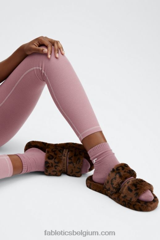 luipaard vrouwen nauwsluitende pantoffel Fabletics LH20J2963