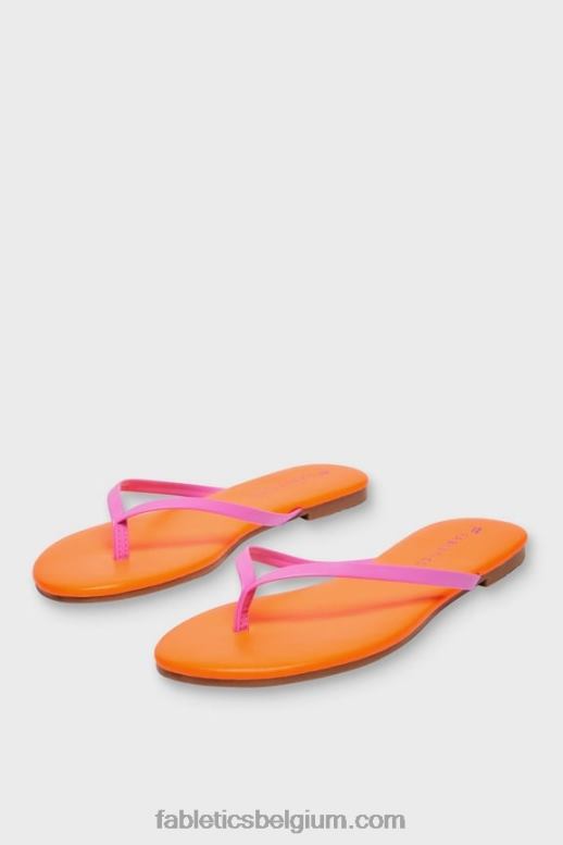 roze escape/flush oranje vrouwen slip-on sandaal Fabletics LH20J2934