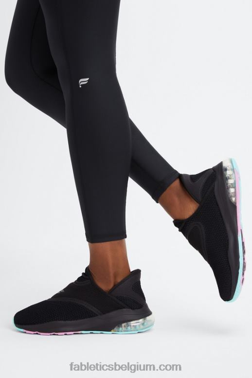 zwart/multi vrouwen instapper performance sneaker Fabletics LH20J2953