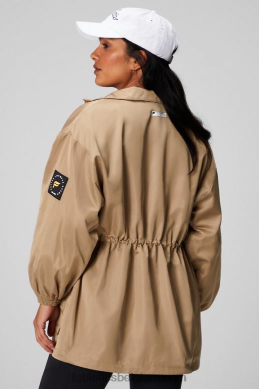 beigehout/klassiek wit vrouwen utility-parka Fabletics LH20J2764