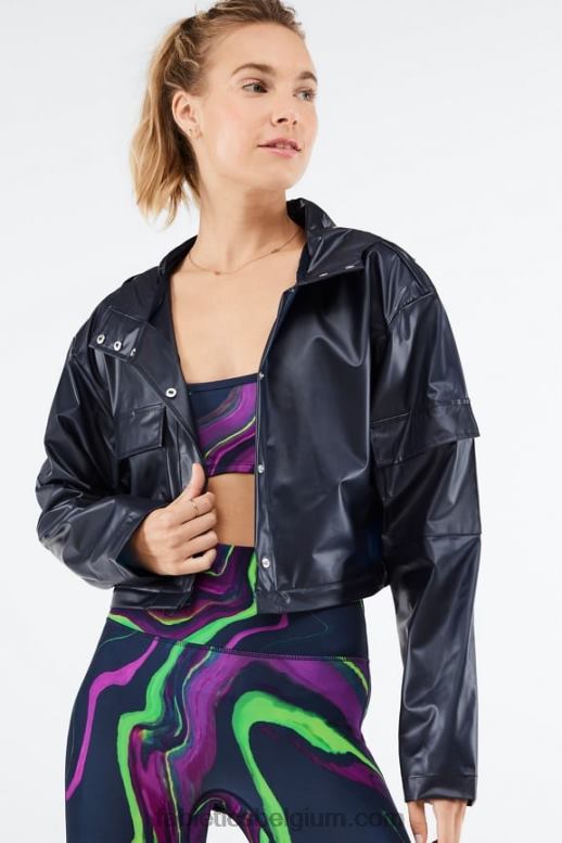 diepe marine vrouwen kenna converteerbare jas Fabletics LH20J2802