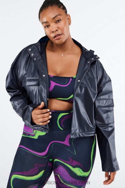 diepe marine vrouwen kenna converteerbare jas Fabletics LH20J2803