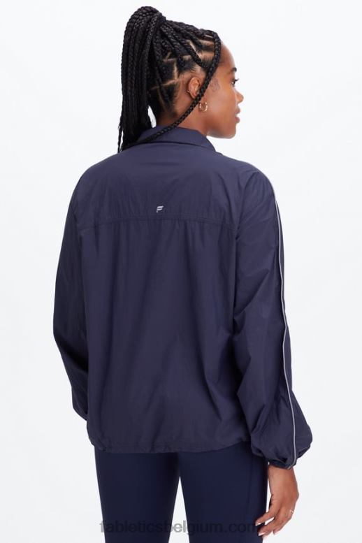 diepe marine vrouwen oversized vlieggewicht windjack Fabletics LH20J2746