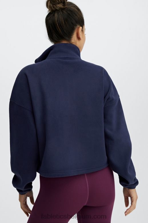 diepe marine vrouwen rayne polar fleece ritssluiting Fabletics LH20J2780