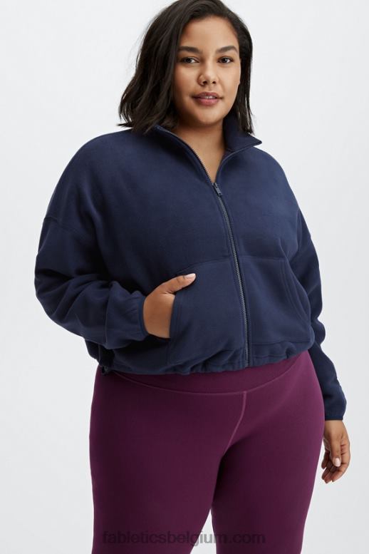 diepe marine vrouwen rayne polar fleece ritssluiting Fabletics LH20J2781