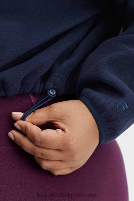 diepe marine vrouwen rayne polar fleece ritssluiting Fabletics LH20J2781