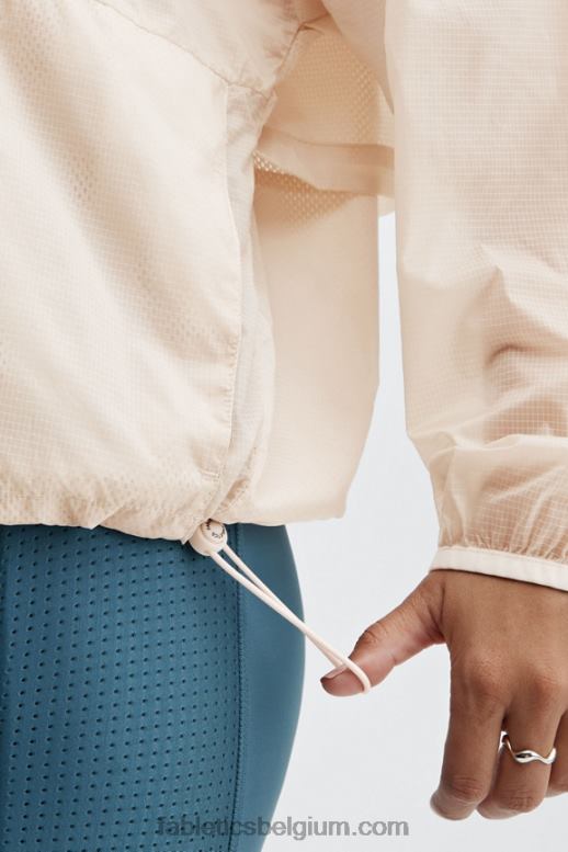 grijze mist vrouwen askleurig kort jack met halve rits Fabletics LH20J2686