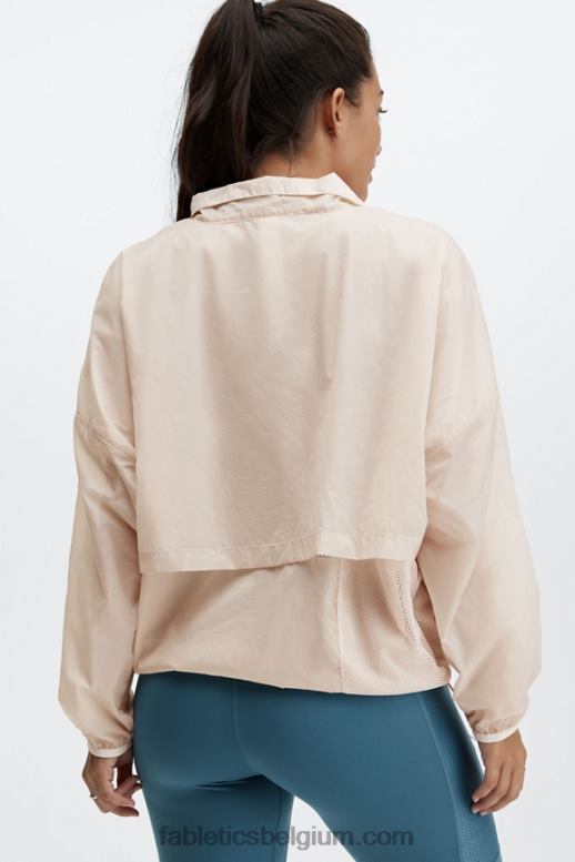 grijze mist vrouwen askleurig kort jack met halve rits Fabletics LH20J2686