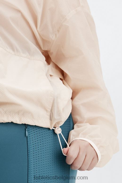 grijze mist vrouwen askleurig kort jack met halve rits Fabletics LH20J2687