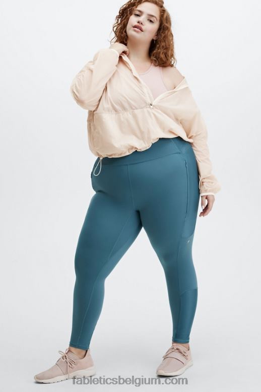 grijze mist vrouwen askleurig kort jack met halve rits Fabletics LH20J2687