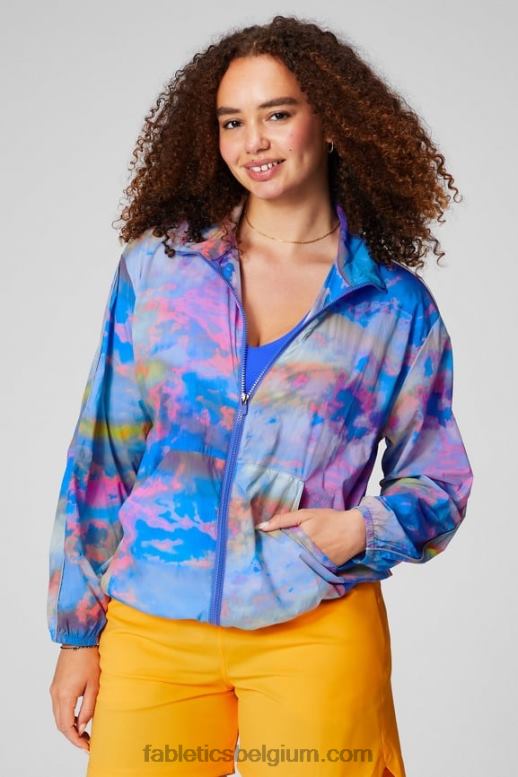 groot swelter/reflecterend zilver vrouwen oversized vlieggewicht windjack Fabletics LH20J2736