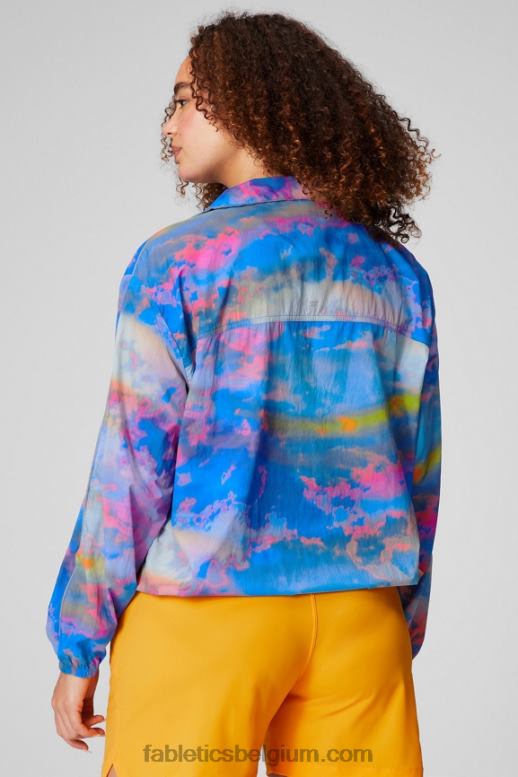 groot swelter/reflecterend zilver vrouwen oversized vlieggewicht windjack Fabletics LH20J2736