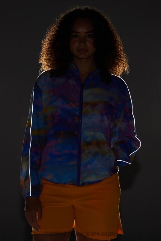 groot swelter/reflecterend zilver vrouwen oversized vlieggewicht windjack Fabletics LH20J2736