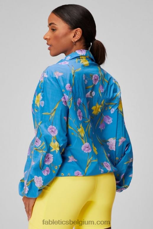 grote narcis droom/reflecterend zilver vrouwen oversized vlieggewicht windjack Fabletics LH20J2737
