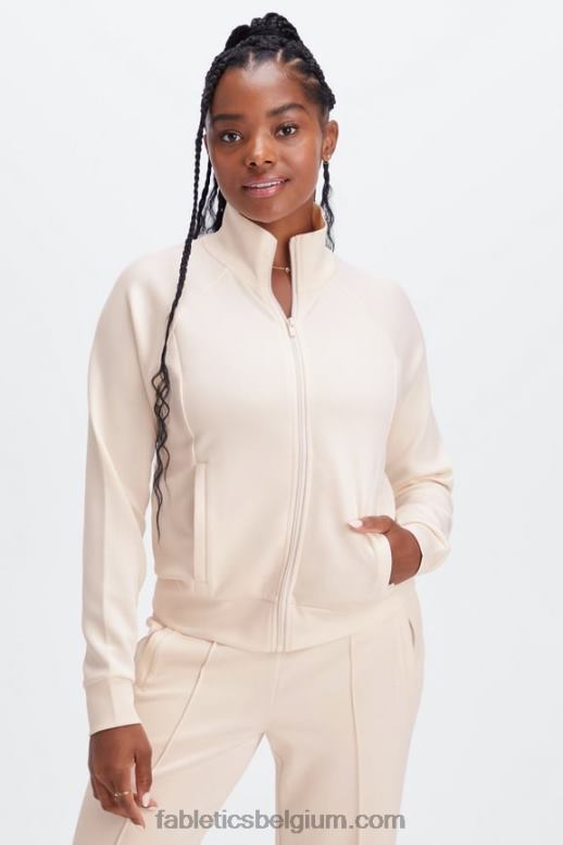 haver vrouwen pluche interlock jack met volledige ritssluiting Fabletics LH20J2808