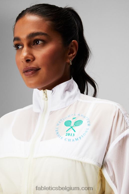 klassiek wit/crème/grafisch vrouwen payton geweven jas Fabletics LH20J2754