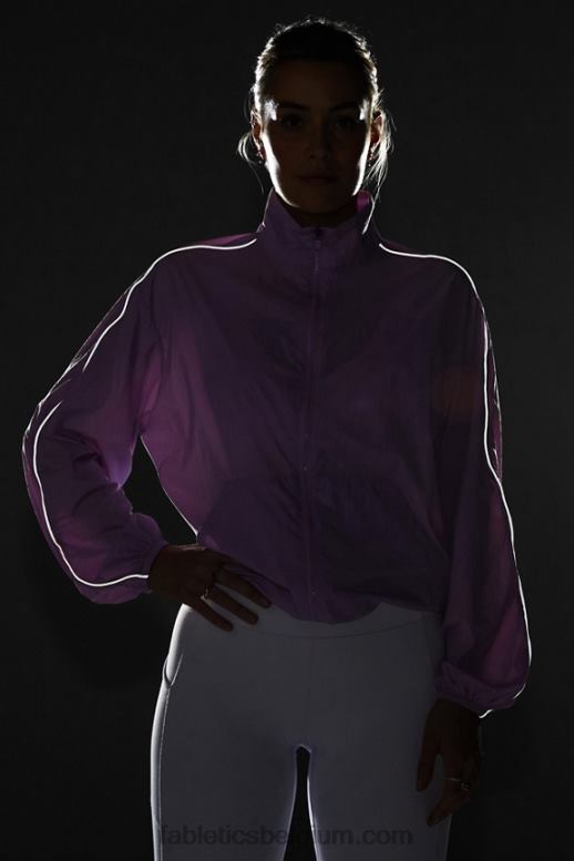 kristallen grot/reflecterend zilver vrouwen oversized vlieggewicht windjack Fabletics LH20J2738