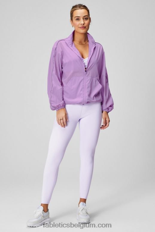 kristallen grot/reflecterend zilver vrouwen oversized vlieggewicht windjack Fabletics LH20J2738